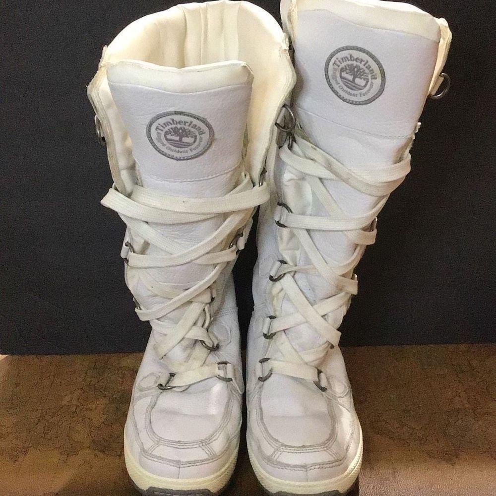 Timberland White Women's Winter Lace-Up Boots